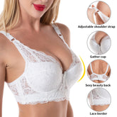 Trendy Sexy Ladies' Unlined Lace Push Up Bralette Plus Size